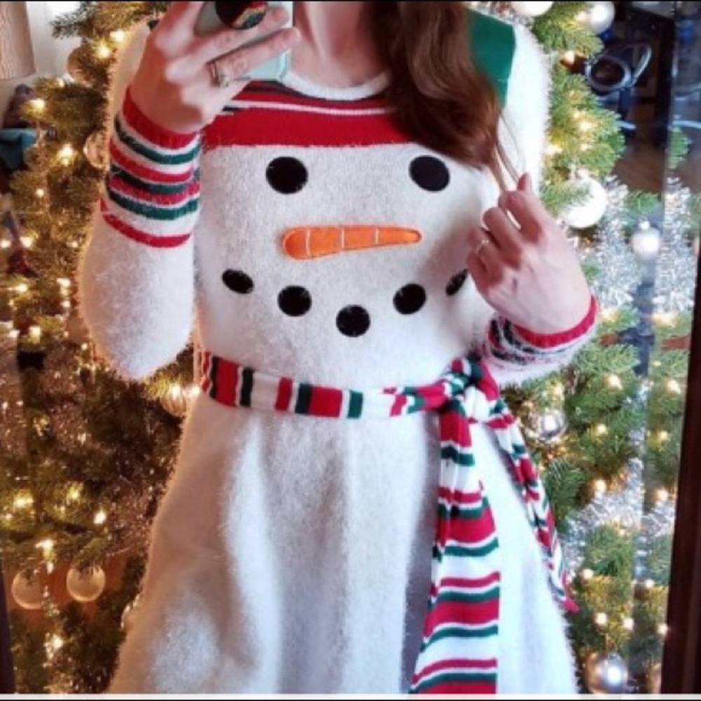 SOLD OUT! ⚡️🆕 NWT ugly Christmas sweater dress snowman - Picture 10 of 12